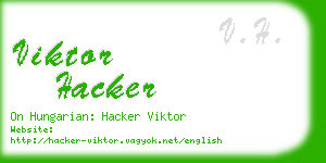 viktor hacker business card